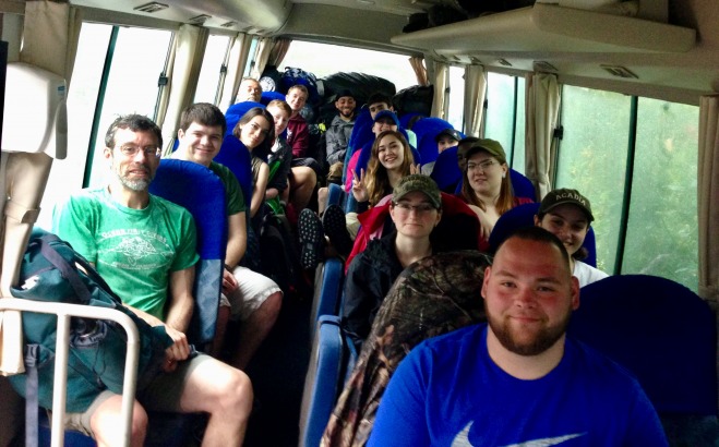 Students on bus during study abroad in Costa Rica