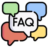 FAQ with four bubble questions around it