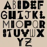 alphabet in various fonts