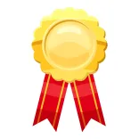 Yellow and Red award ribbon