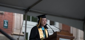 Valedictorian Jyy Rose Liang speaks on May 18 2024