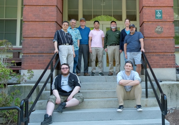 Computer Science faculty and staff on steps of Edgerly Hall