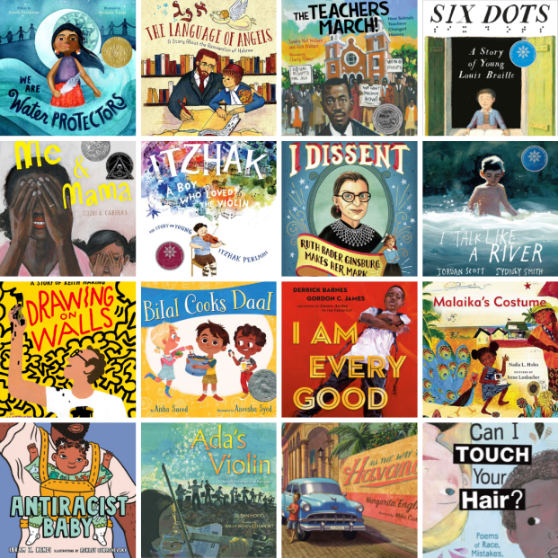 Book covers of diverse children's books