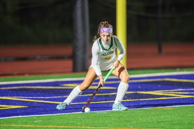 Field hockey player during game