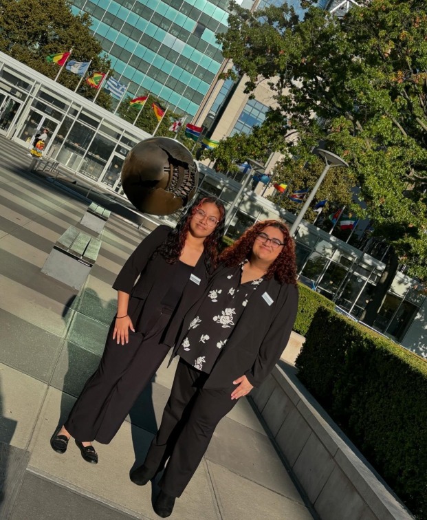 Photo of Adriana Padilla Salgado and Alexia Perez Lucas at UN conference