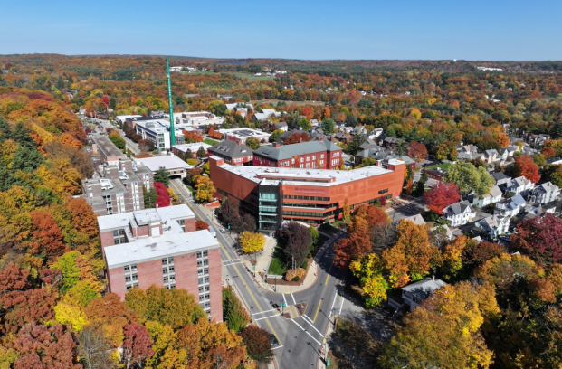 Drone view of campus October 2024