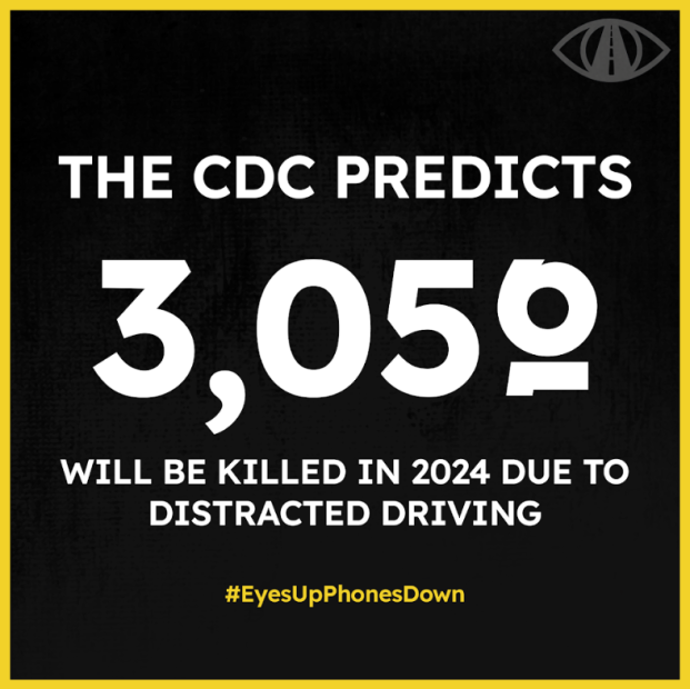 Student-created graphic on distracted driving