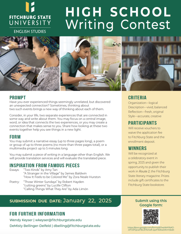 Poster for Winter 2024 writing contest