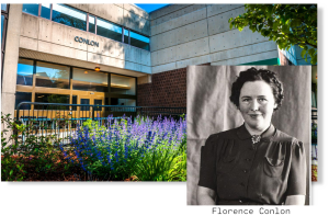 Conlon Hall and an image of Florence Conlon