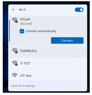 Image showing Wi-Fi with connect automatically checked and Connect button